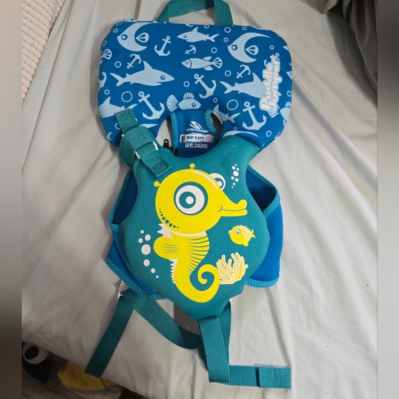 Stearns Life Vest Jacket Infant Puddle Jumper Hydroprene Under 30LB Seahorse - Picture 2 of 6